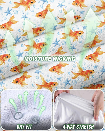 Goldfish And Seahorses Sleeveless Polo Shirt for Wome | Netecom