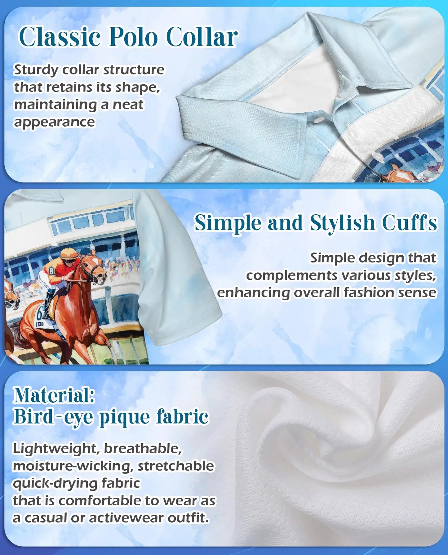 Horse Racing Polo Shirt Derby Style | Netecom