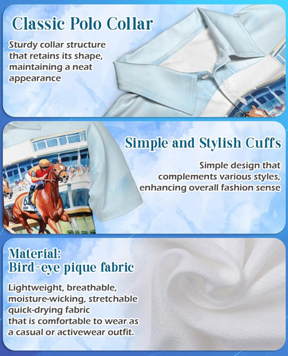 Horse Racing Polo Shirt Derby Style | Netecom