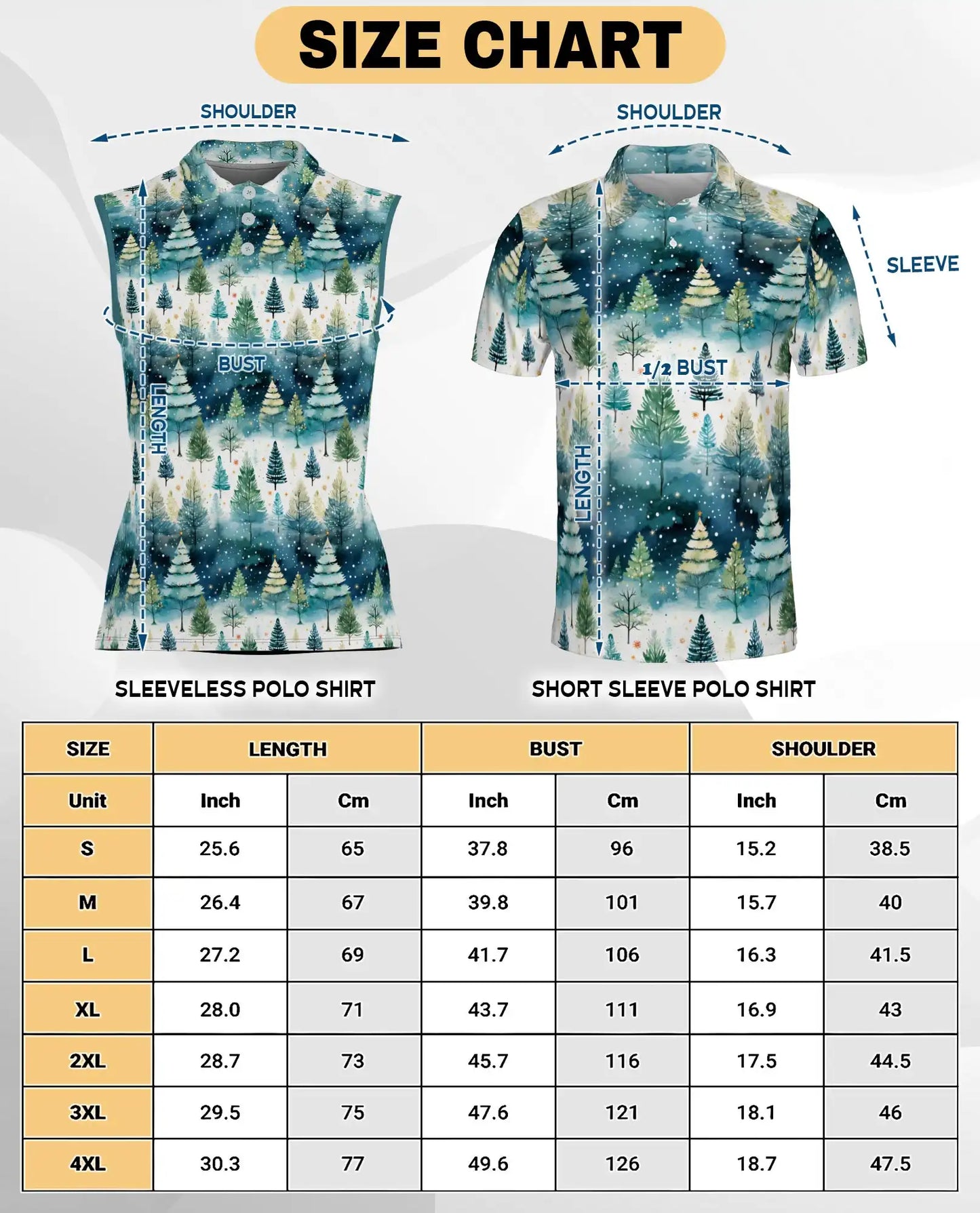 Christmas Tree Sleeveless Polo Shirt for Women – Festive Holiday Style | Netecom