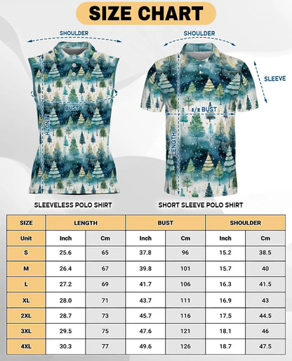 Christmas Tree Sleeveless Polo Shirt for Women – Festive Holiday Style | Netecom
