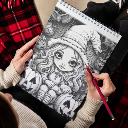 Miss Nightmare Spiral Bound Coloring Book, Enter the Dark and Mysterious World of Miss Nightmare with 30 Hauntingly Beautiful Coloring Pages