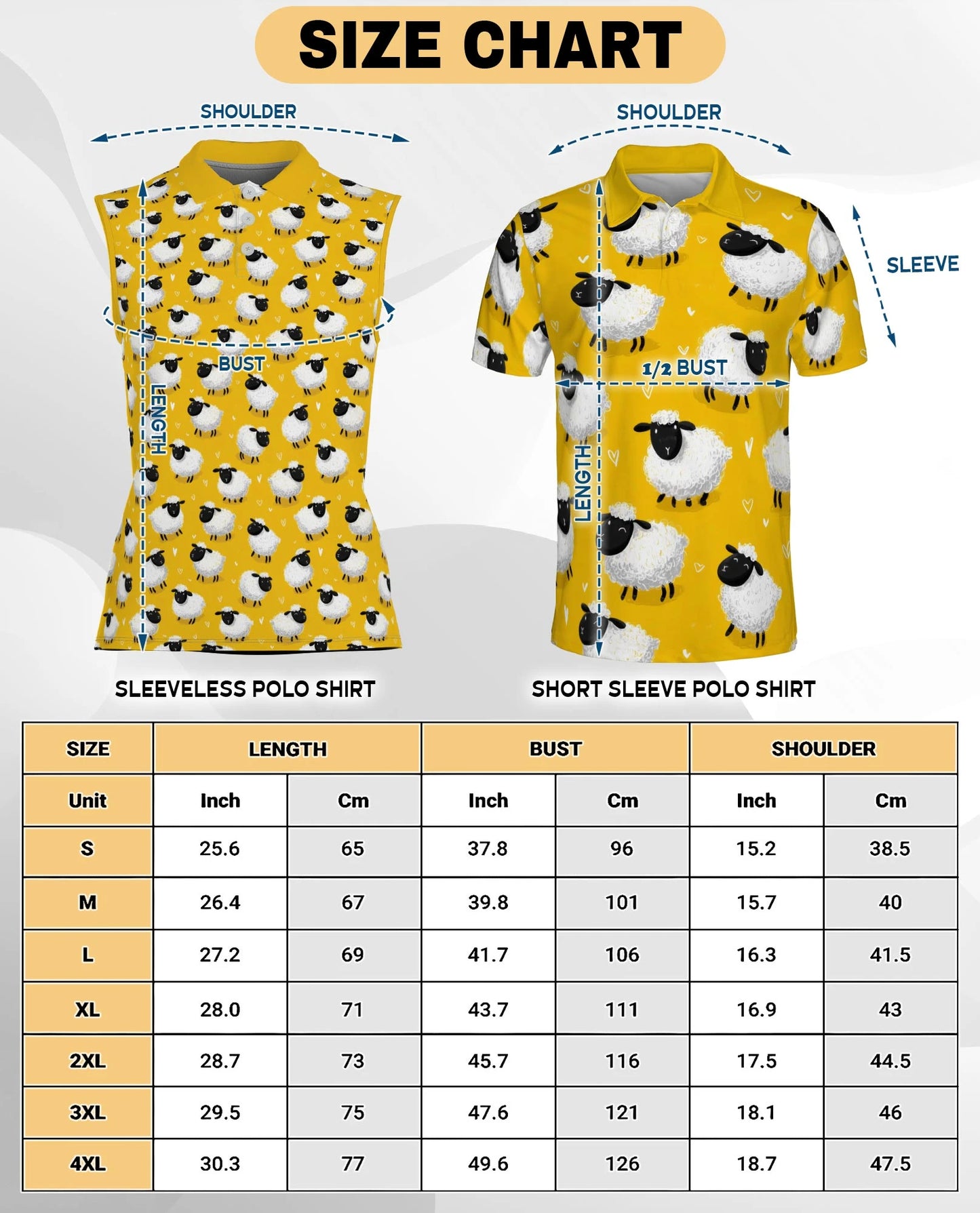 Cute Sheep Sleeveless Polo Shirt for Women – Adorable Farm Animal Style | Netecom