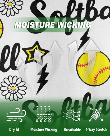 Softball Polo Shirt for Men- Fastpitch Softball Pattern  | Netecom