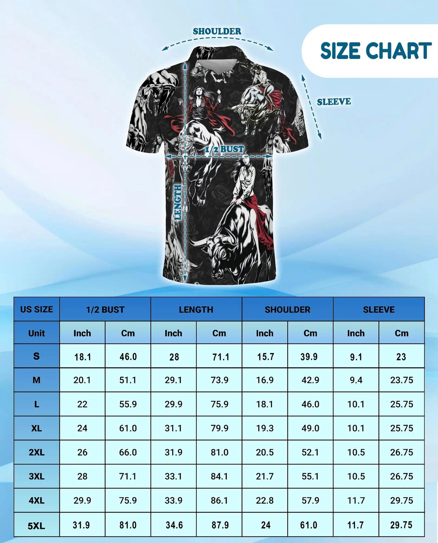 Western Bull Rider 3D Polo Shirt for Men – Dark Rodeo Cowgirl Style | Netecom
