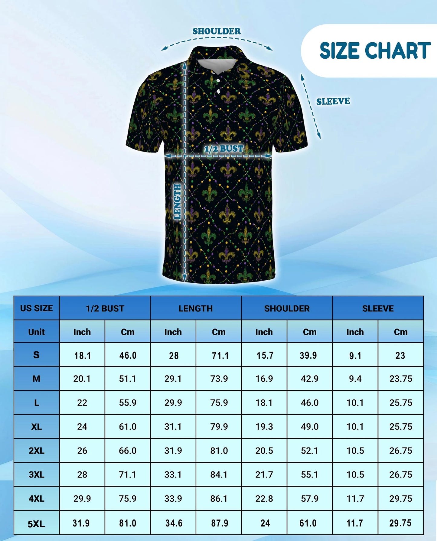 Mardi Gras Pattern Polo Shirt for Men – Carnival Festival Style | Netecom