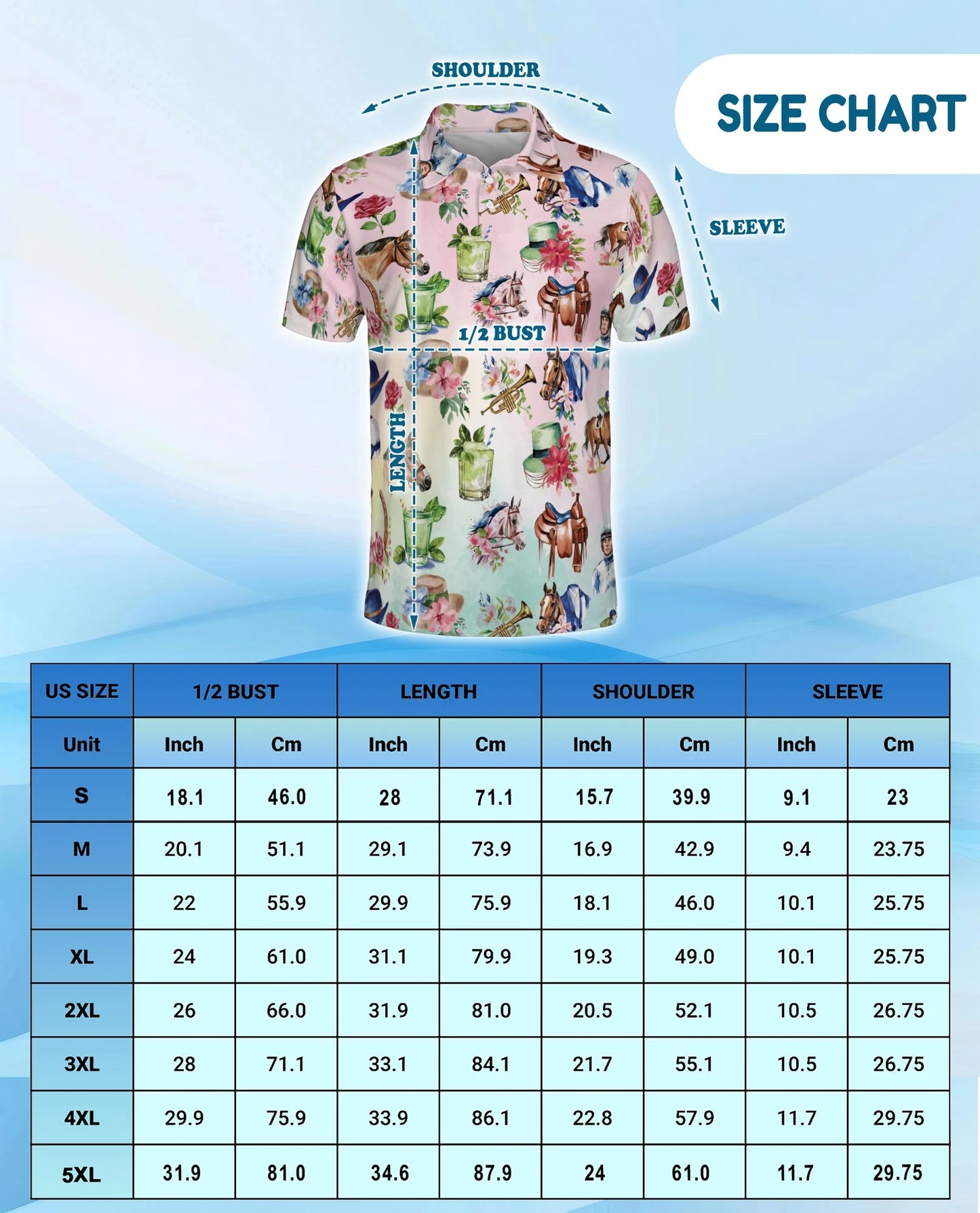 Horse Racing Cocktail Polo Shirt for Men – Equestrian Party Style | Netecom