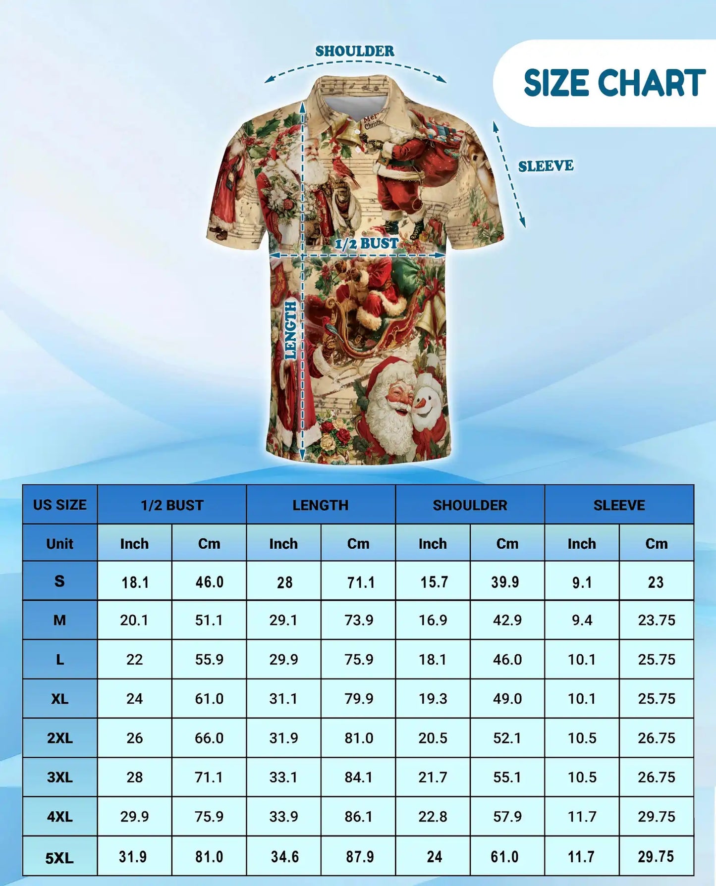 Vintage Santa Claus Christmas Polo Shirt, Retro Holiday Style | Netecom