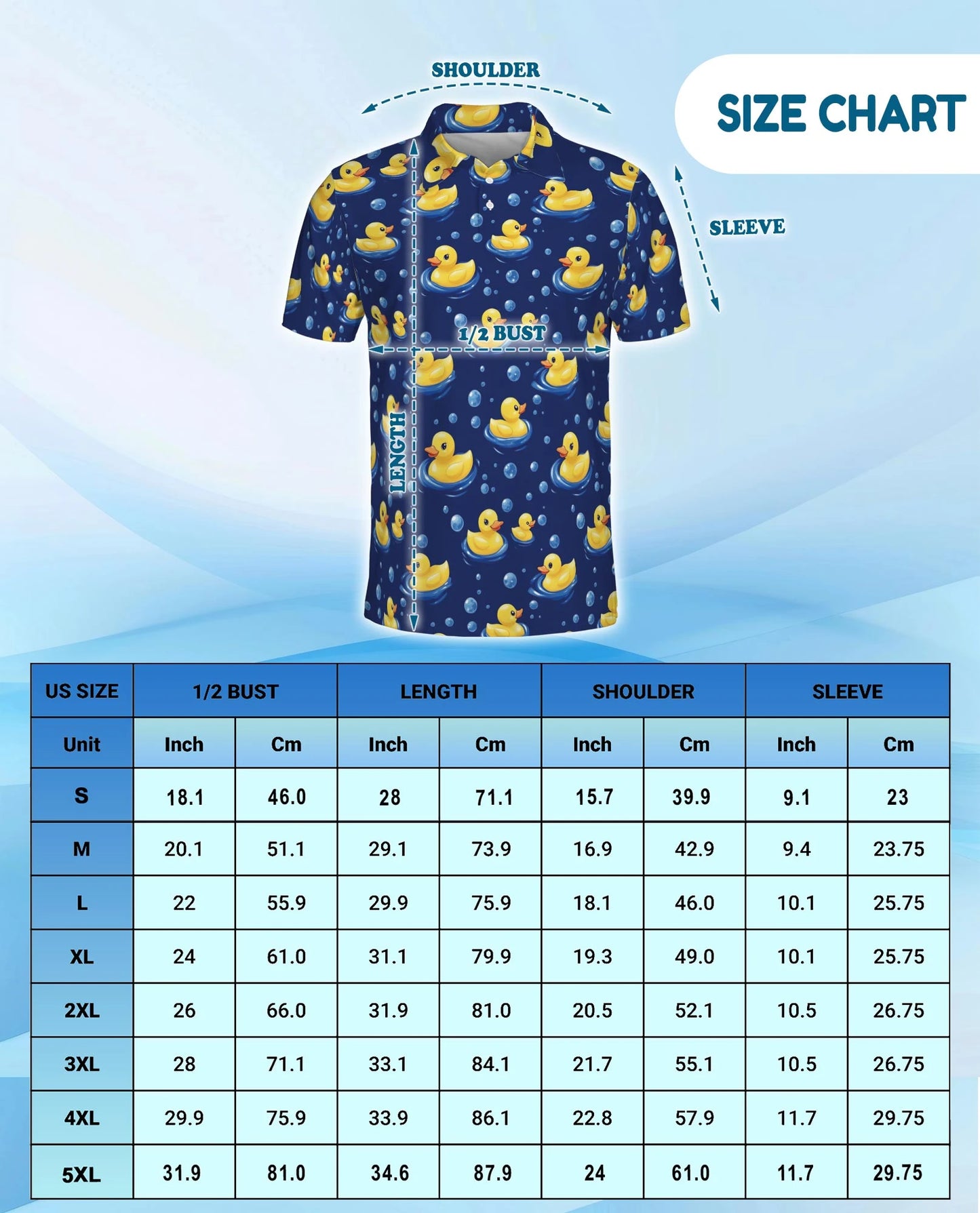 Duck Pattern Polo Shirt for Men – Cute Wildlife Style | Netecom