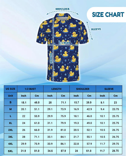Duck Pattern Polo Shirt for Men – Cute Wildlife Style | Netecom