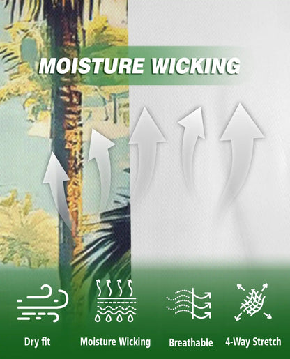 Palm Tree 3D Polo Shirt for Men – Vintage Tropical Beach Style | Netecom