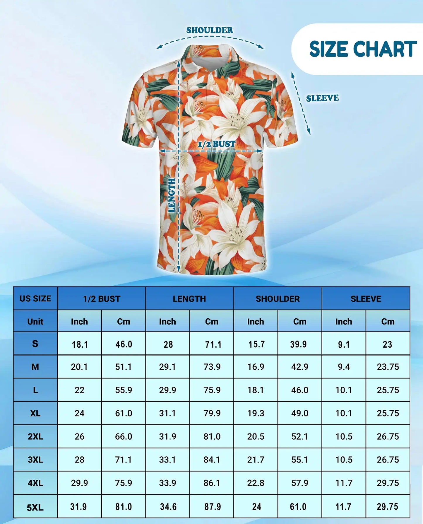 Orange Lily Polo Shirt for Men – Tropical Floral Style | Netecom