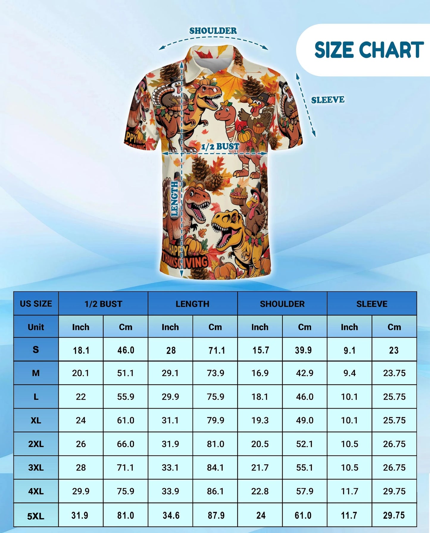 Thanksgiving Dinosaur Turkey Polo Shirt for Men – Funny Holiday Style | Netecom