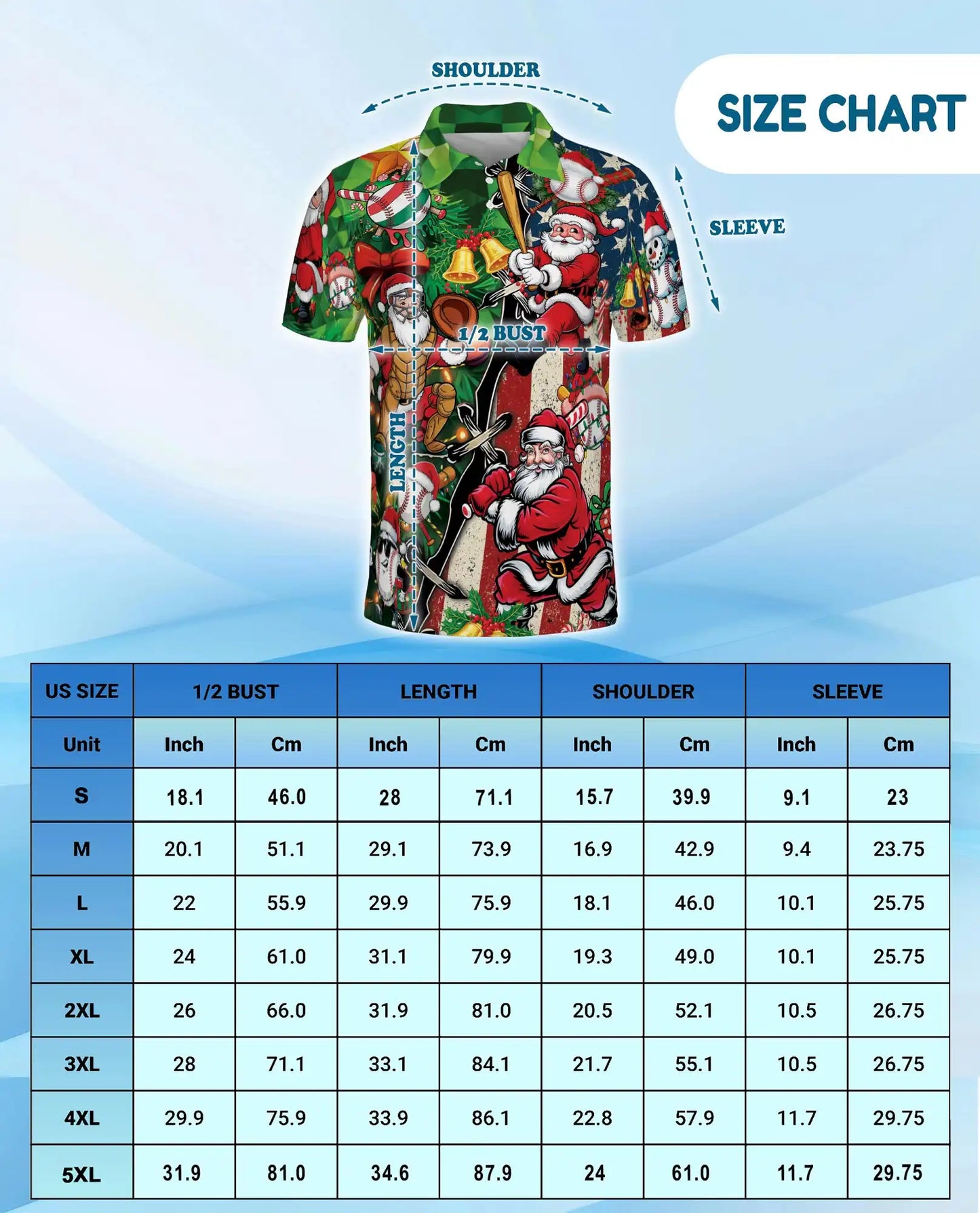 Christmas Baseball Polo Shirt - Santa Sports Fan Style | Netecom