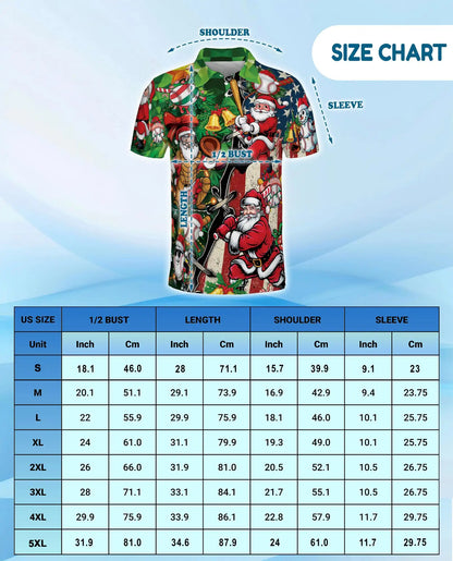Christmas Baseball Polo Shirt - Santa Sports Fan Style | Netecom