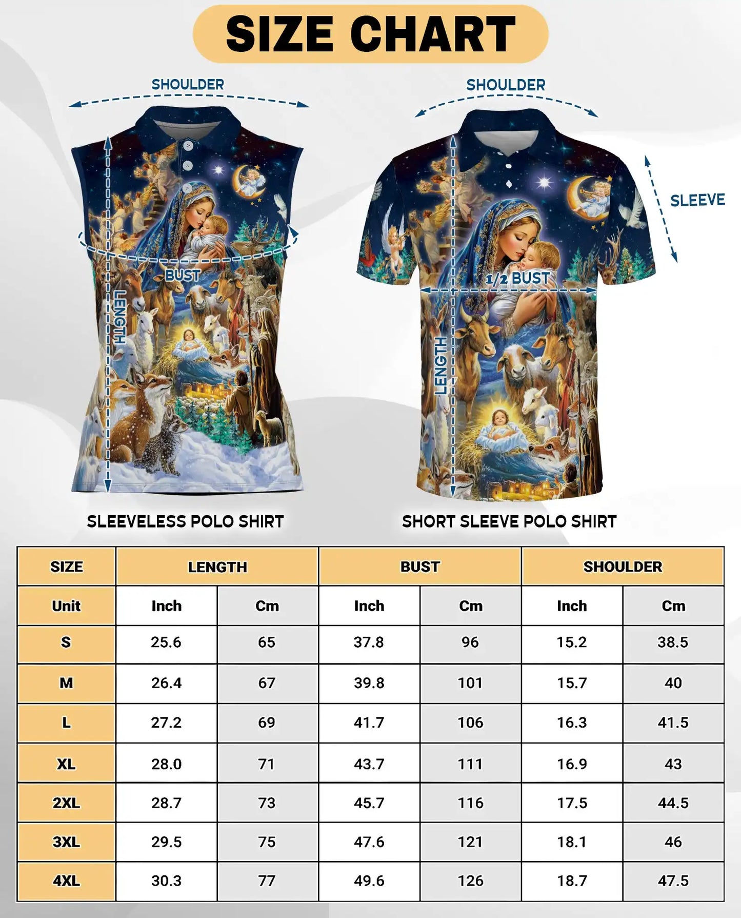 Jesus Christmas Sleeveless Polo Shirt for Women – Faith Holiday Style | Netecom