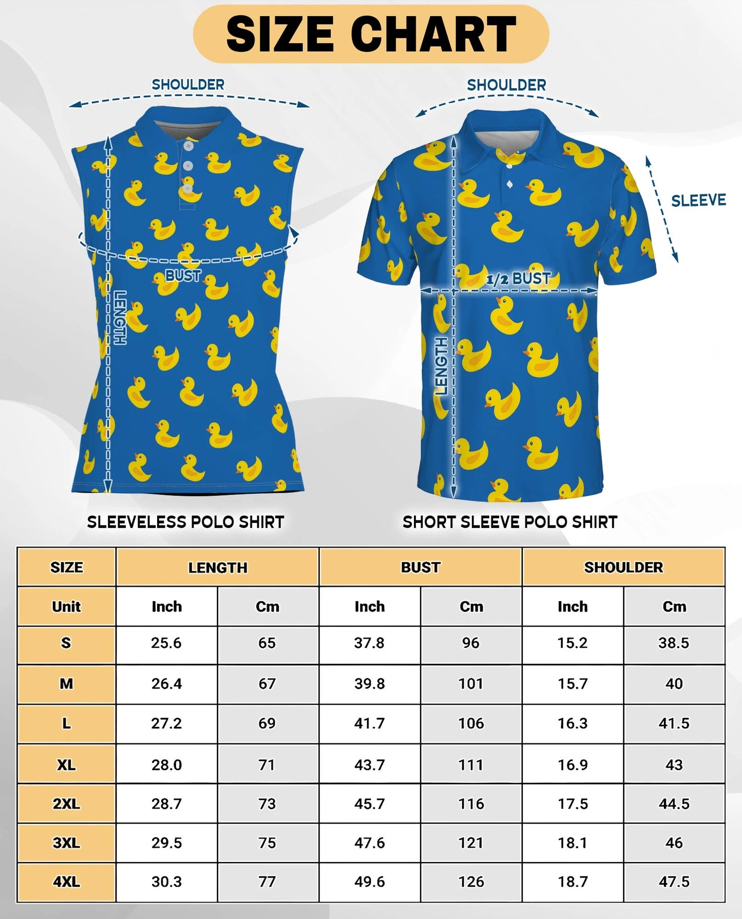 Yellow Rubber Duck Sleeveless Polo Shirt for Women | Netecom