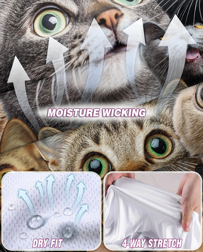 Funny Cat Pattern Sleeveless Polo Shirt for Women | Netecom