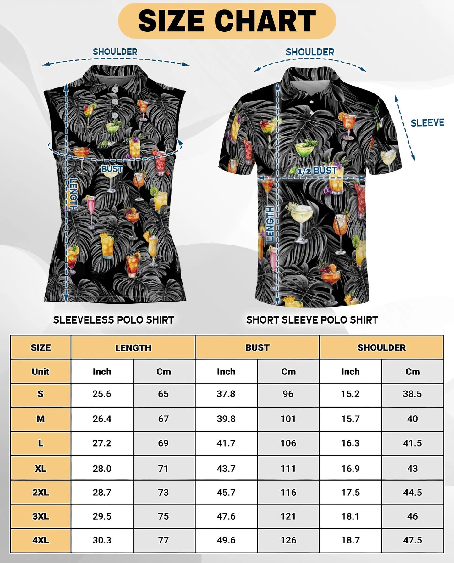 Proud Bartender Cocktails Tropical Sleeveless Polo Shirt for Women | Netecom