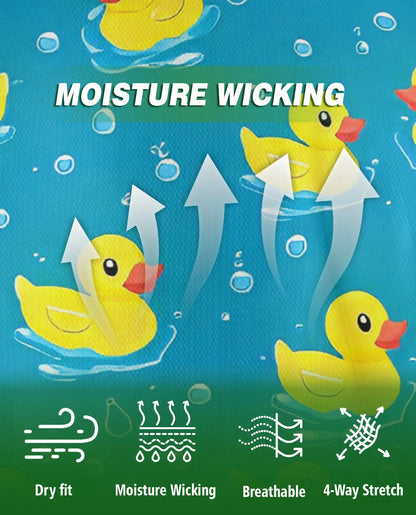 Cute Yellow Duck 3D Polo Shirt for Men – Funny Bath Duck Ocean Style | Netecom