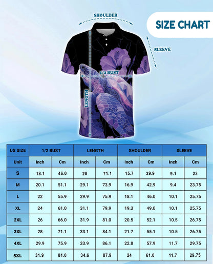 Polynesian Sea Turtle Floral Polo Shirt for Men – Tropical Island Style | Netecom