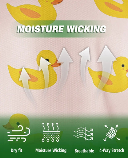 Cute Rubber Duck 3D Polo Shirt for Men – Minimal Cartoon Style | Netecom
