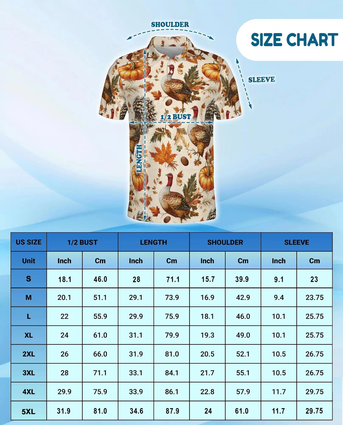 Thanksgiving Turkey Polo Shirt – Fall Pumpkin Harvest Print | Netecom  URL
