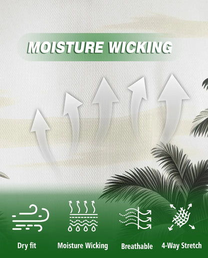 Tropical Landscape 3D Polo Shirt for Men – Vintage Beach Palm Style | Netecom
