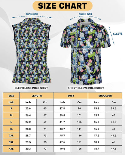 Amazing Butterfly Sleeveless Polo Shirt for Women | Netecom