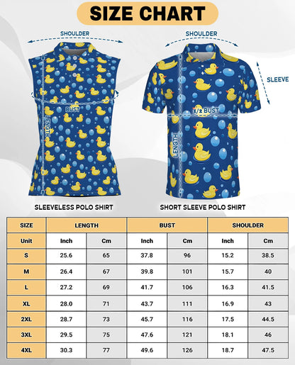 Duck Pattern Sleeveless Polo Shirt for Women | Netecom