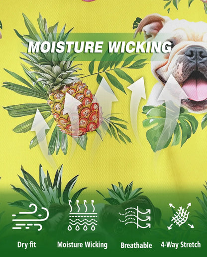 Bulldog Pineapple Hawaiian Polo Shirt | Netecom