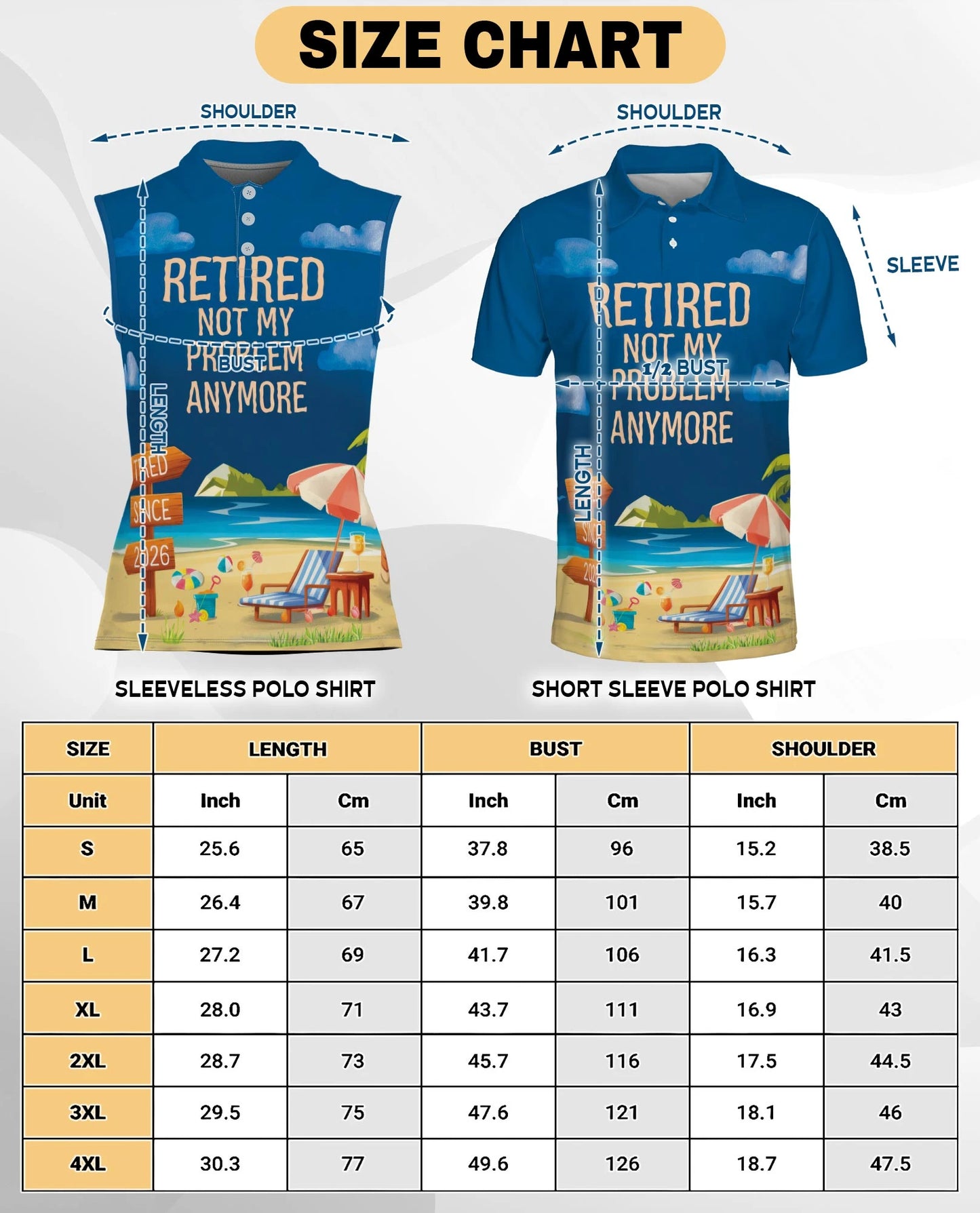 Retired Not My Problem Anymore Sleeveless Polo Shirt for Women | Netecom