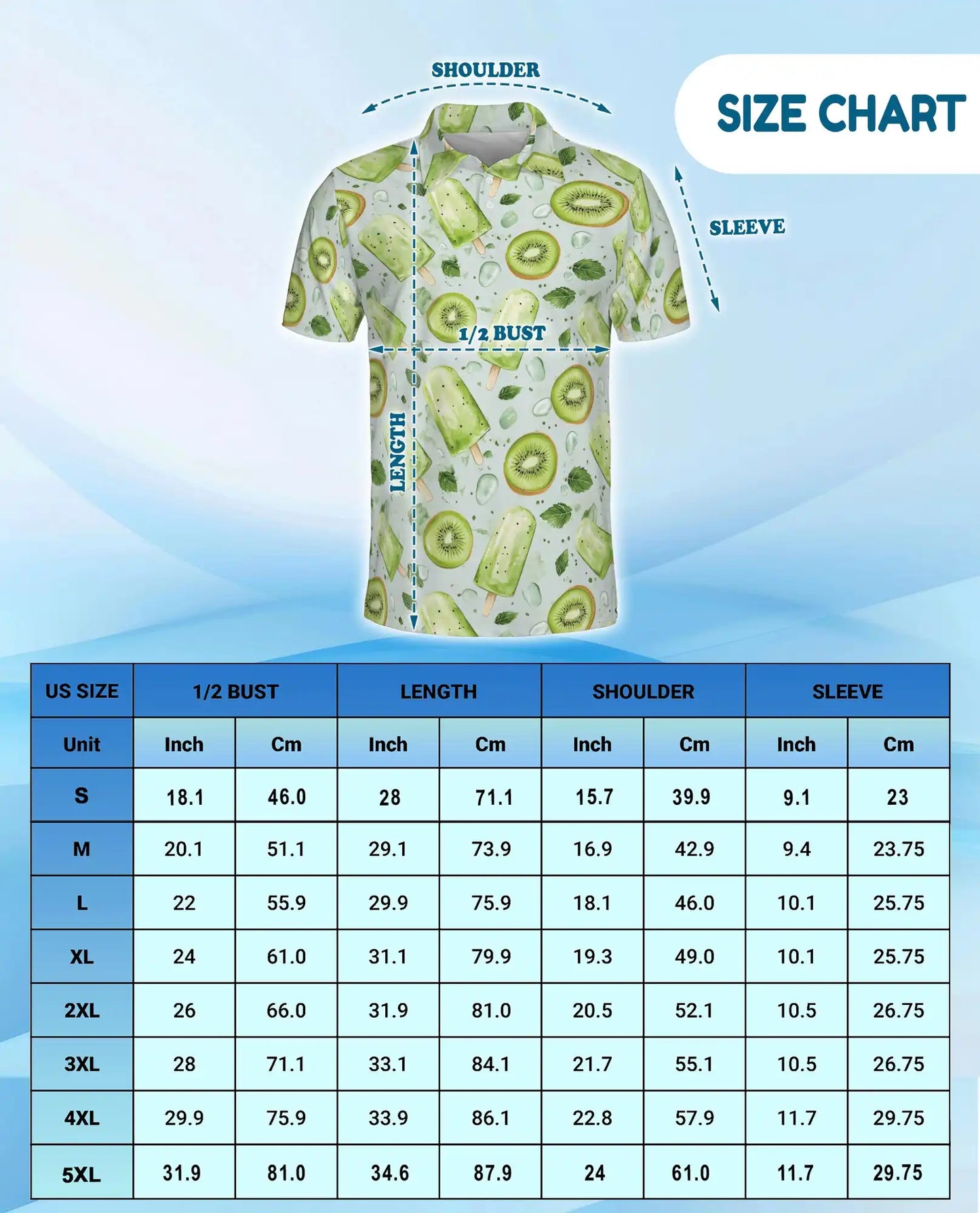 Kiwi Popsicle Polo Shirt for Men – Fresh Summer Style | Netecom