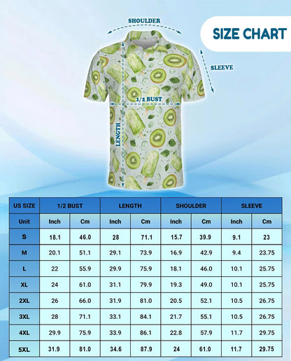 Kiwi Popsicle Polo Shirt for Men – Fresh Summer Style | Netecom
