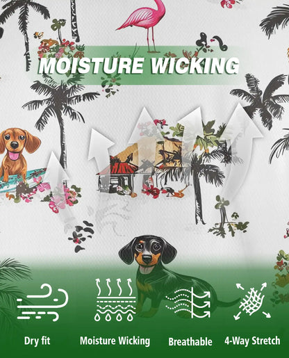 Dachshund Tropical Polo Shirt – Beach Dog Print | Netecom