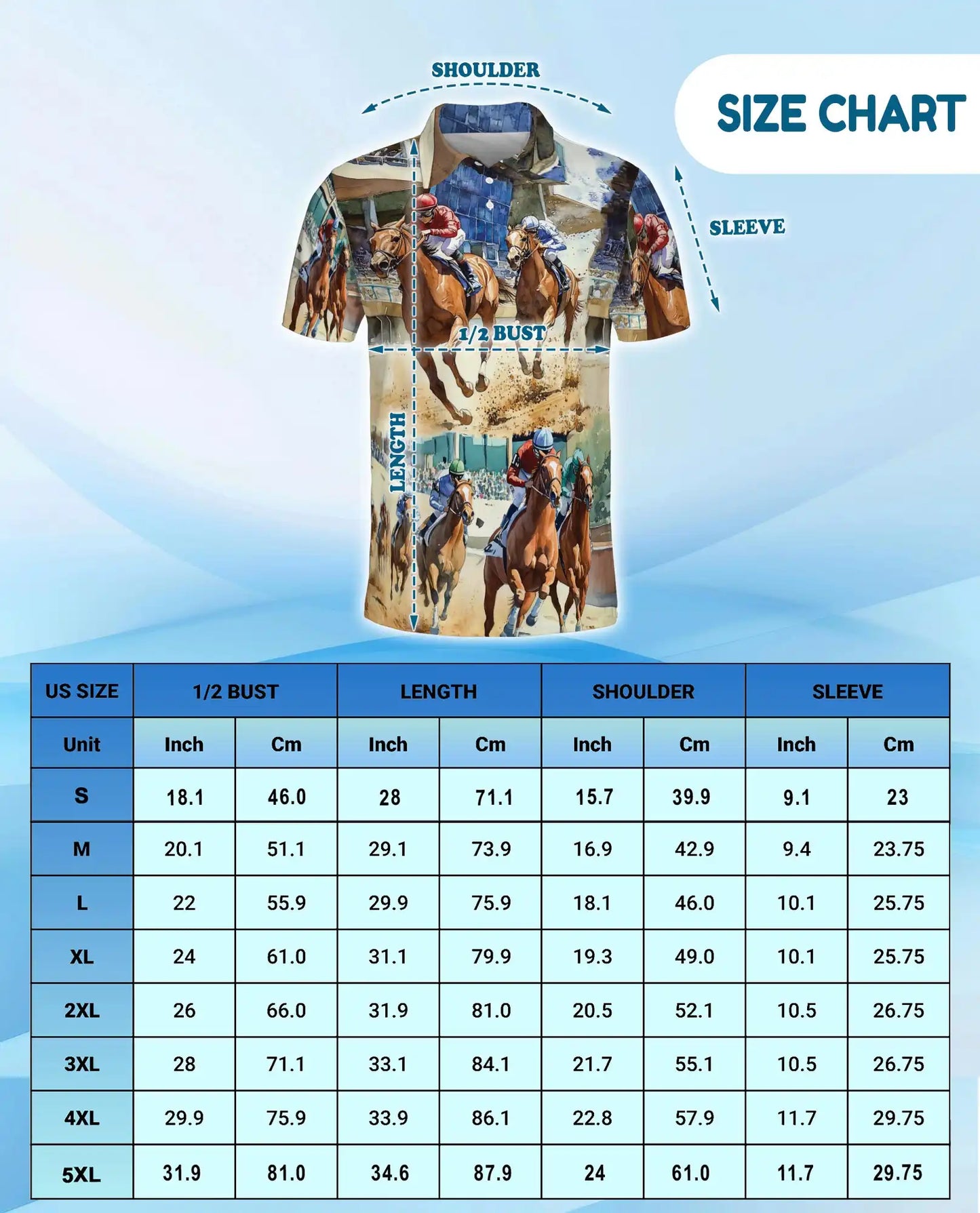 Horse Racing Polo Shirt Print | Netecom