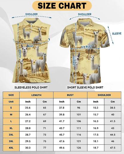 Llama Lovers Farm Sleeveless Polo Shirt for Women – Cute Farm Animal Style | Netecom