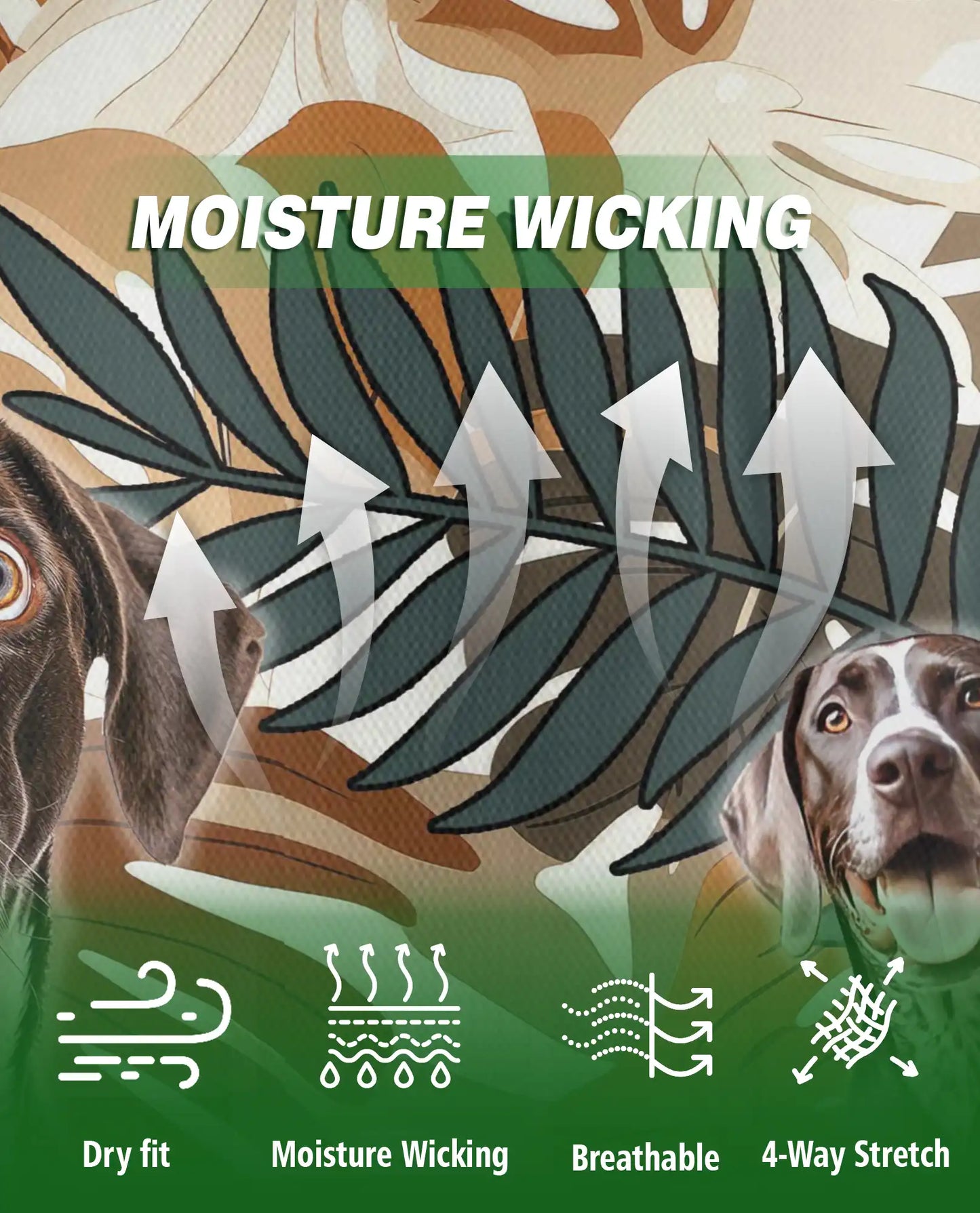 German Shorthaired Pointer Polo Shirt – Tropical Leaf Print | Netecom