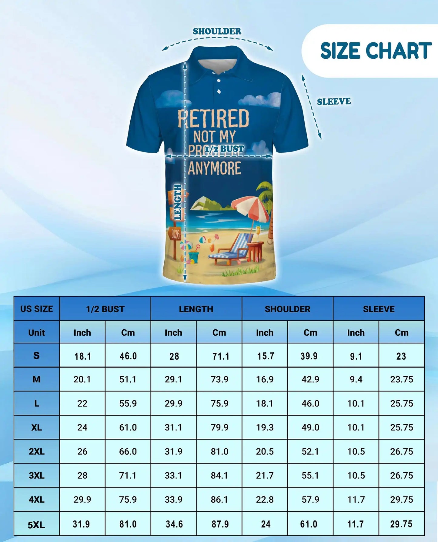 Retired Not My Problem Anymore Polo Shirt - Beach Retirement Style | Netecom