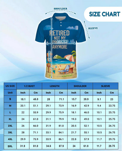 Retired Not My Problem Anymore Polo Shirt - Beach Retirement Style | Netecom