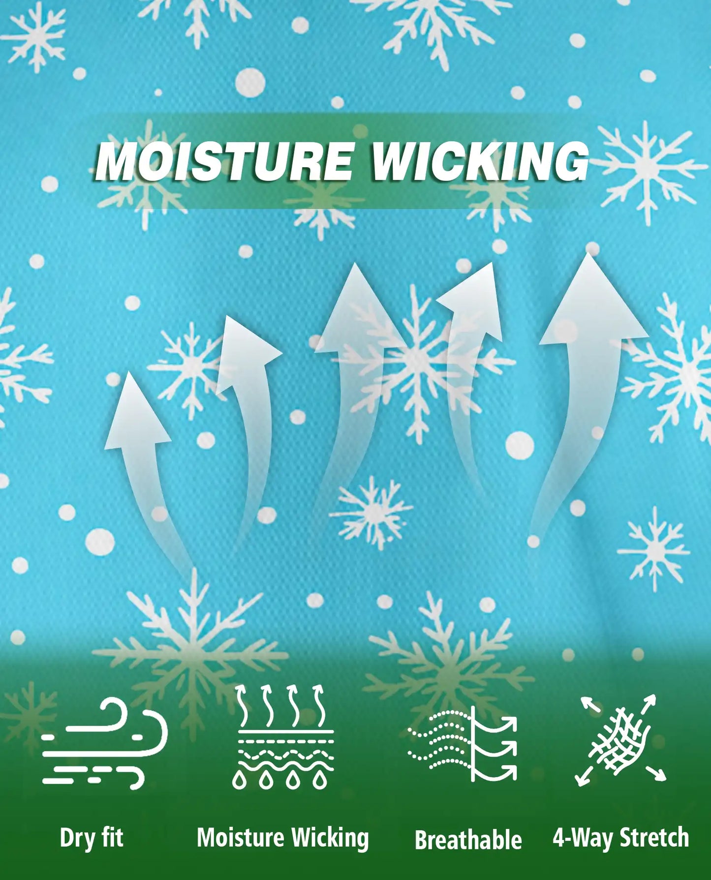 Blue Snowflake 3D Polo Shirt for Men – Minimal Winter Holiday Style | Netecom