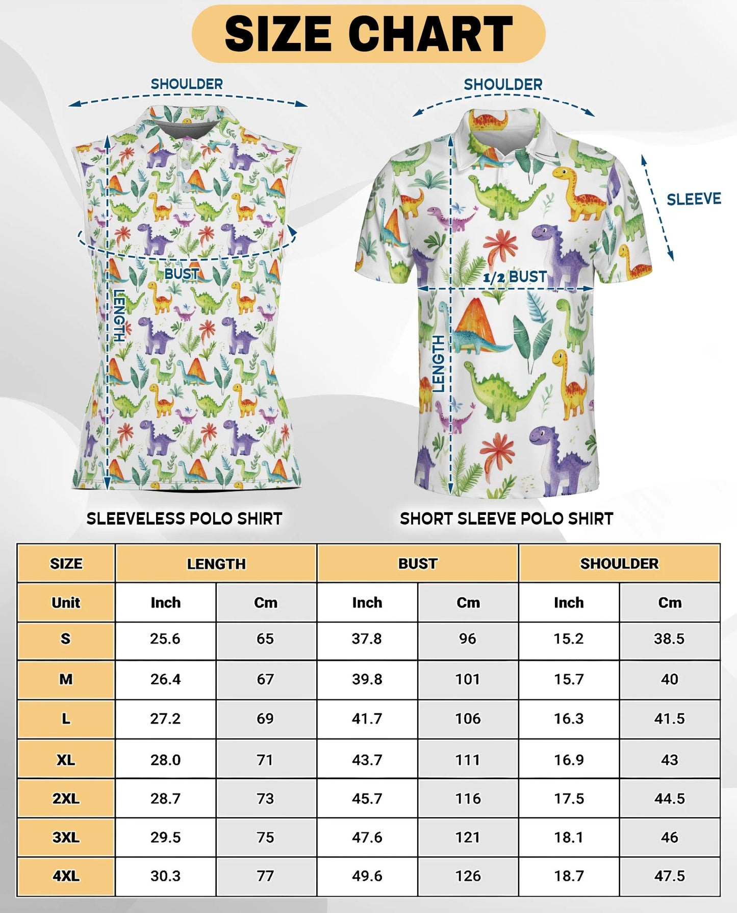 Dinosaur Tropical Sleeveless Polo Shirt for Women | Netecom