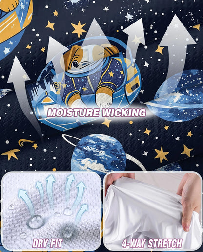 Space English Bulldog Astronaut Sleeveless Polo Shirt for Women | Netecom