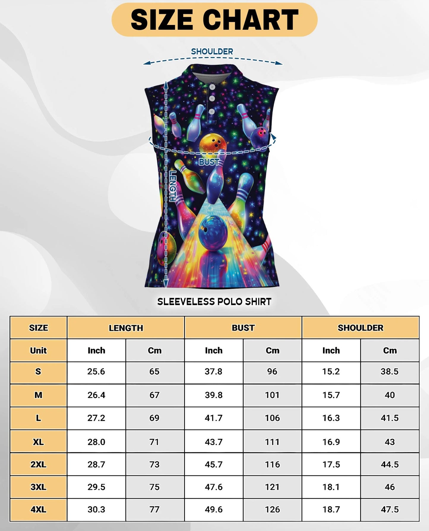 Bowling Sleeveless Polo Shirt for Women | Netecom
