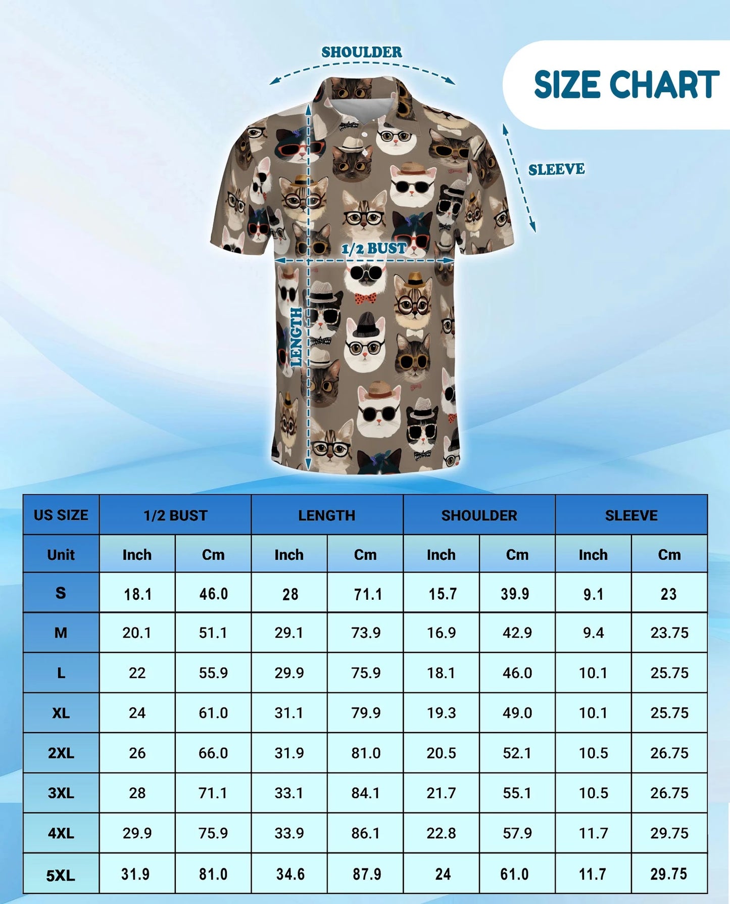 Fashion Cats Polo Shirt for Men – Stylish Feline Art Design | Netecom