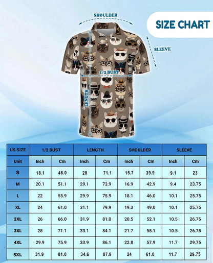 Fashion Cats Polo Shirt for Men – Stylish Feline Art Design | Netecom