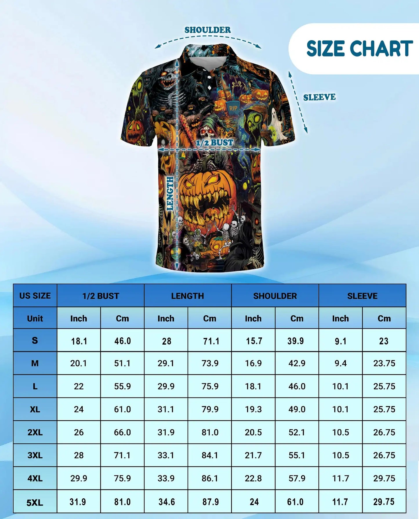 Halloween Monster Polo Shirt for Men – Spooky Pumpkin Style | Netecom