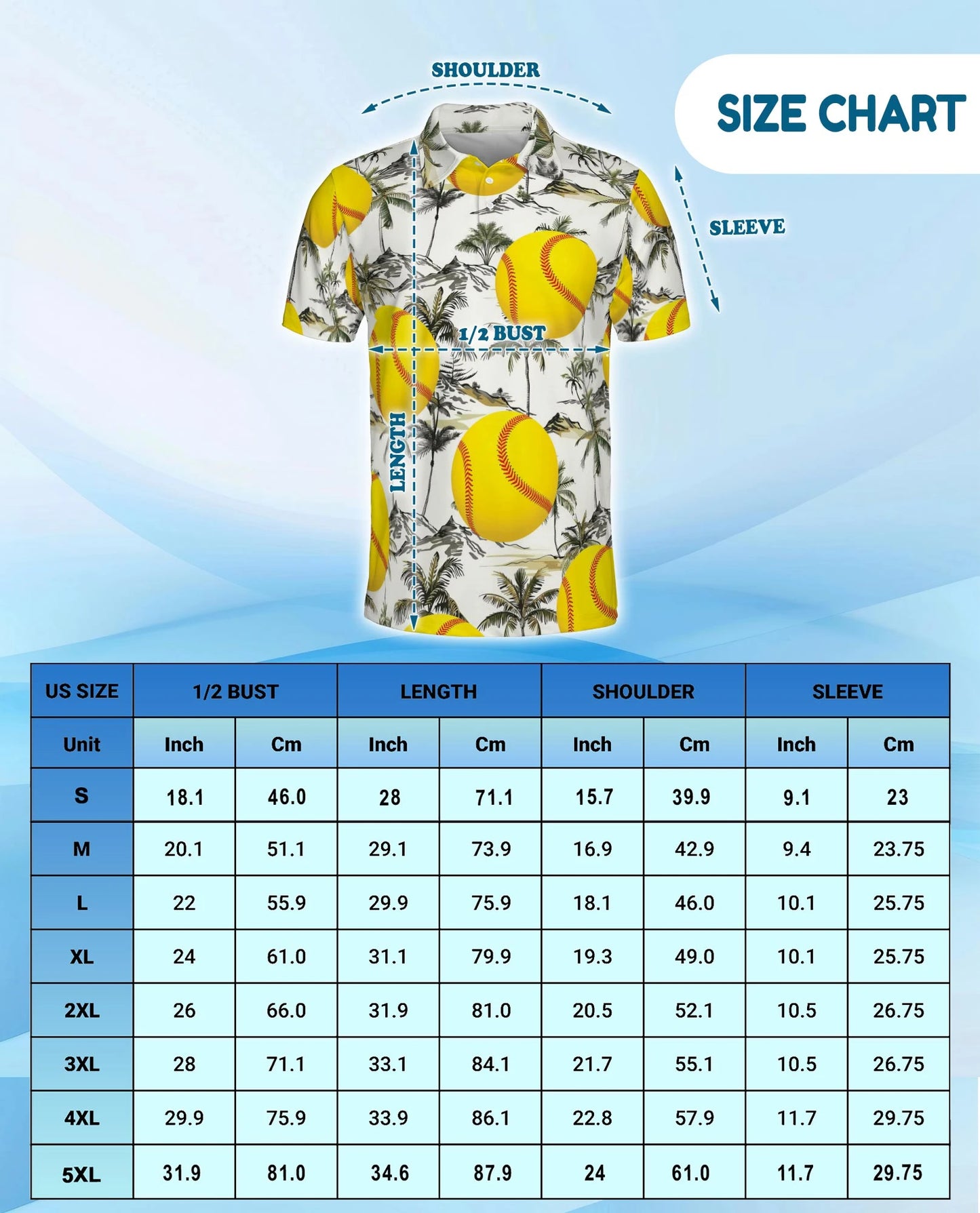 Softball Tropical Polo Shirt for Men – Summer Sports Style | Netecom