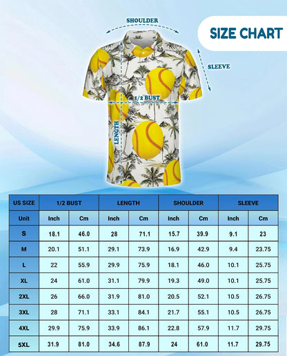 Softball Tropical Polo Shirt for Men – Summer Sports Style | Netecom