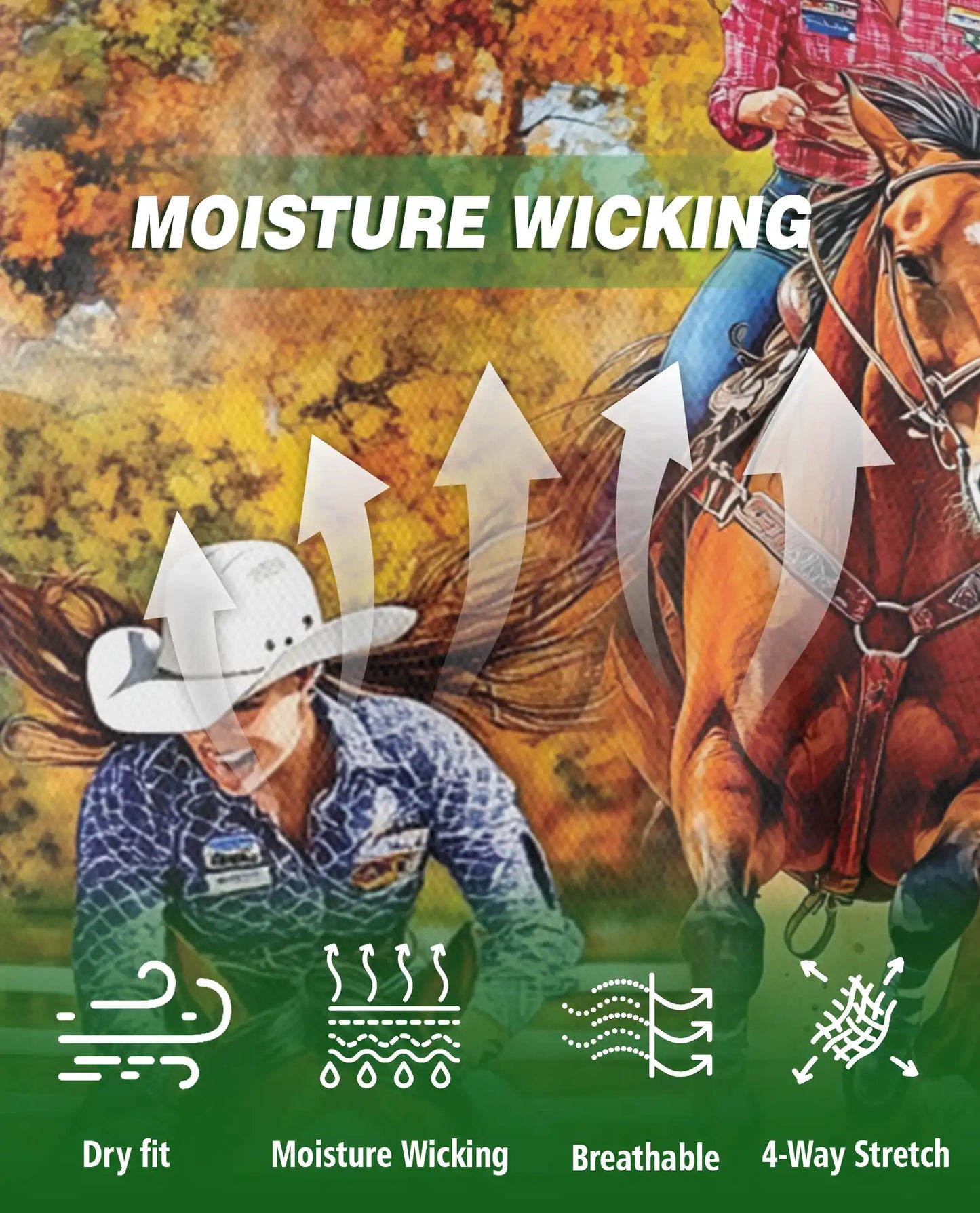 Barrel Racing 3D Polo Shirt for Men – Western Rodeo Cowboy Style | Netecom